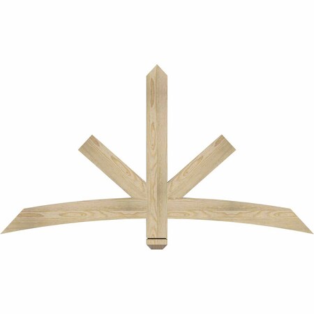 Ekena Millwork Alberta Rough Sawn Timber Gable Bracket, Douglas Fir, 60"W x 32"H x 2"D x 4"F, 13/12 Pitch GBW060X32X0204ALB00RDF